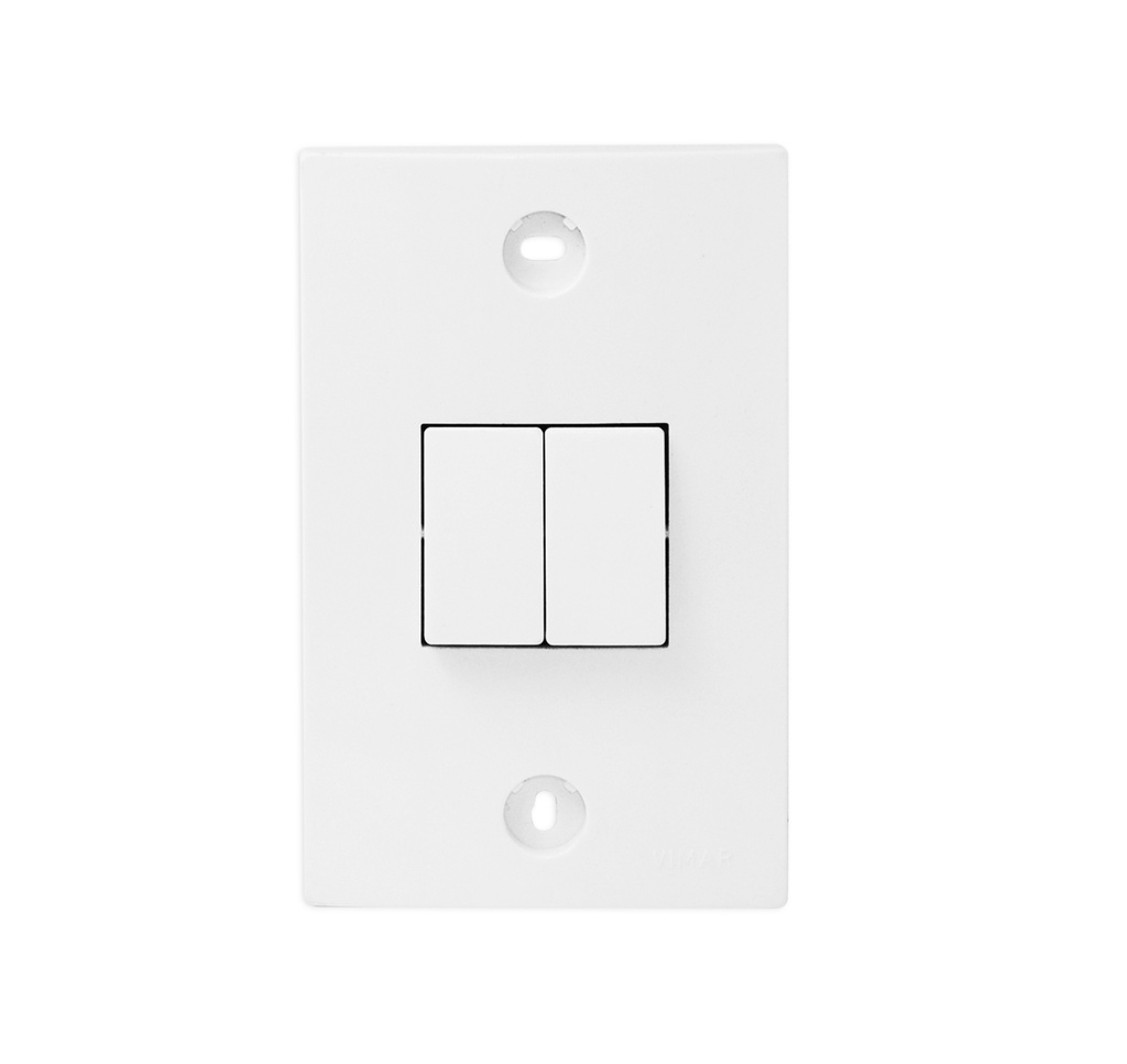 INTERRUPTOR DOBLE "3 WAY" 1P 10 AX 120-250V REF. 06052 SERIE BLOCK MARCA VIMAR