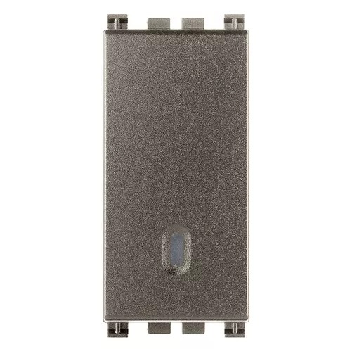 INTERRUPTOR CRUZADO ( TACO) 1P 16 AX 120-250V "4WAY" COLOR METAL SERIE ARKE REF.19013.M MARCA VIMAR