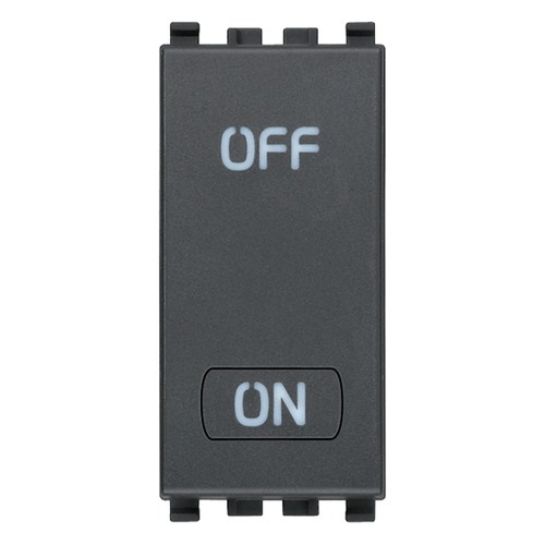 INTERRUPTOR SENCILLO ( TACO ) 2P 20 AX 120-250V COLOR GRIS SERIE EIKON REF. 20016 MARCA VIMAR