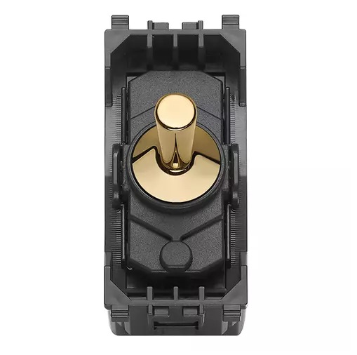 INTERRUPTOR / CONMUTADOR 1P 10 AX 120-250V MAX100W ORO SERIE EIKON-EXE VINTAGE REF. 22004.82 VIMAR