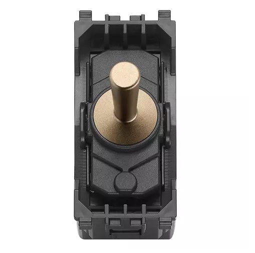 INTERRUTOR/CONMUTADOR 1P 10 AX 120-250V MAX100W ORO SATIN SERIE EIKON-EXE VINTAGE REF 22004.82 VIMAR