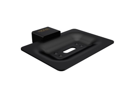 JABONERA DE LATON 10 CM X 10.3 CM SERIE LINE ACC NOIR / NEGRO MATE REF. NVACC1168 MARCA NOVA