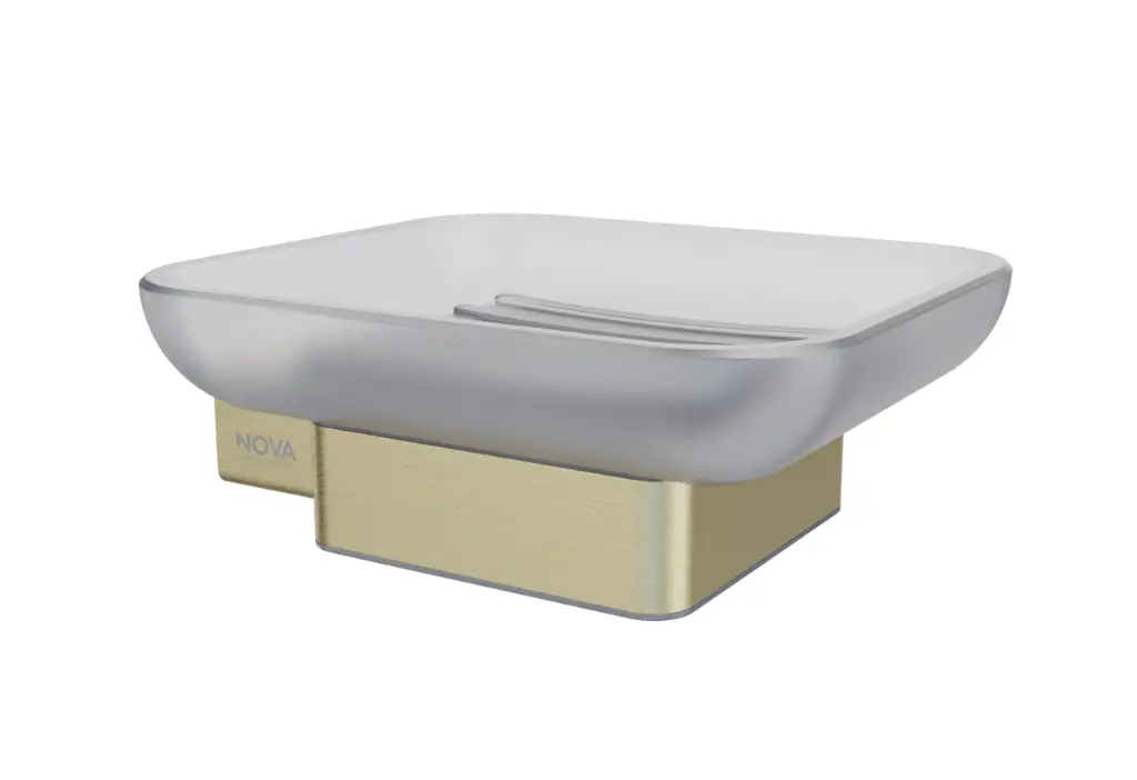 JABONERA GLASS SERIE LINE ACC D´OR/DORADO REF. NVACC1507 MARCA NOVA