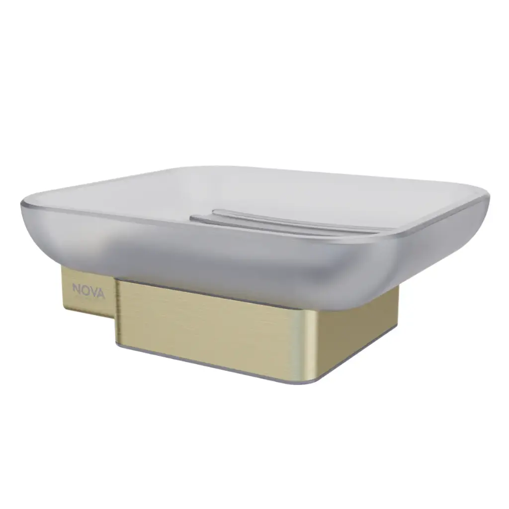 JABONERA GLASS SERIE LINE ACC D´OR/DORADO REF. NVACC1507 MARCA NOVA