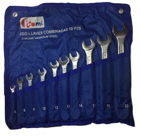 JUEGO DE LLAVE COMBINADA 10 PZAS 6 - 22 MM ( MILIMETRICA ) REF- 3000050 MARCA PROMI
