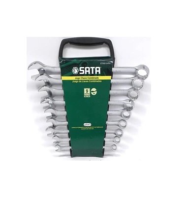JUEGO DE LLAVE COMBINADA 9 PZAS 8 - 19 MM ( MILIMETRICA ) REF. ST09020ASJ COD. 322056 MARCA SATA