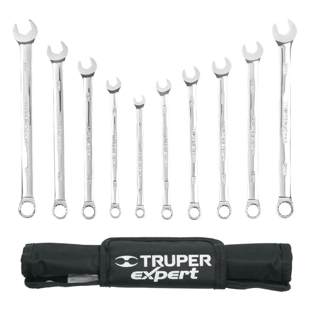 JUEGO DE LLAVE COMBINADA 10 PZAS STD - MM REF- 13164 EXPERT COD. JC-10MP MARCA TRUPER