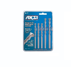 JUEGO DE BROCAS 5 PZAS PARA CONCRETO REF. 100414 MARCA AKSI