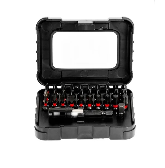 JUEGO DE PUNTAS DESTORNILLADOR MIXTAS 32 PIEZAS MOD. PHILIPS TORX PLANO REF. DA01901 MARCA CAT