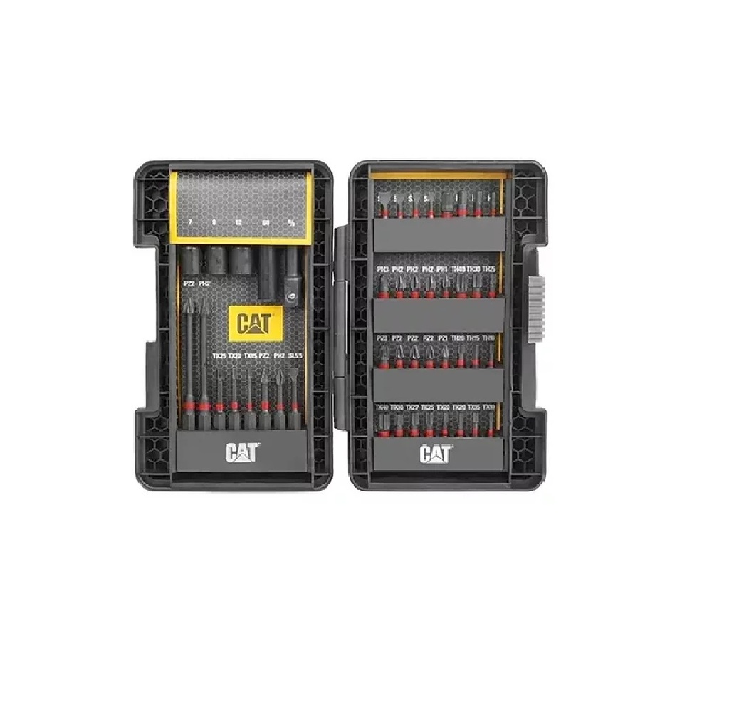JUEGO DE PUNTAS DESTORNILLADOR MIXTAS 45 PIEZAS REF. DA01902 MARCA CAT