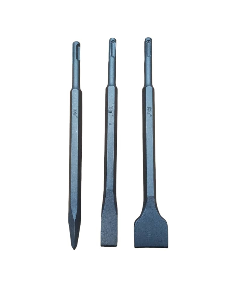 JUEGO DE CINCELES SDS PLUS 3 PZAS ( PUNTA, PLANA, ESPATULA) REF. DA03903 MARCA CAT