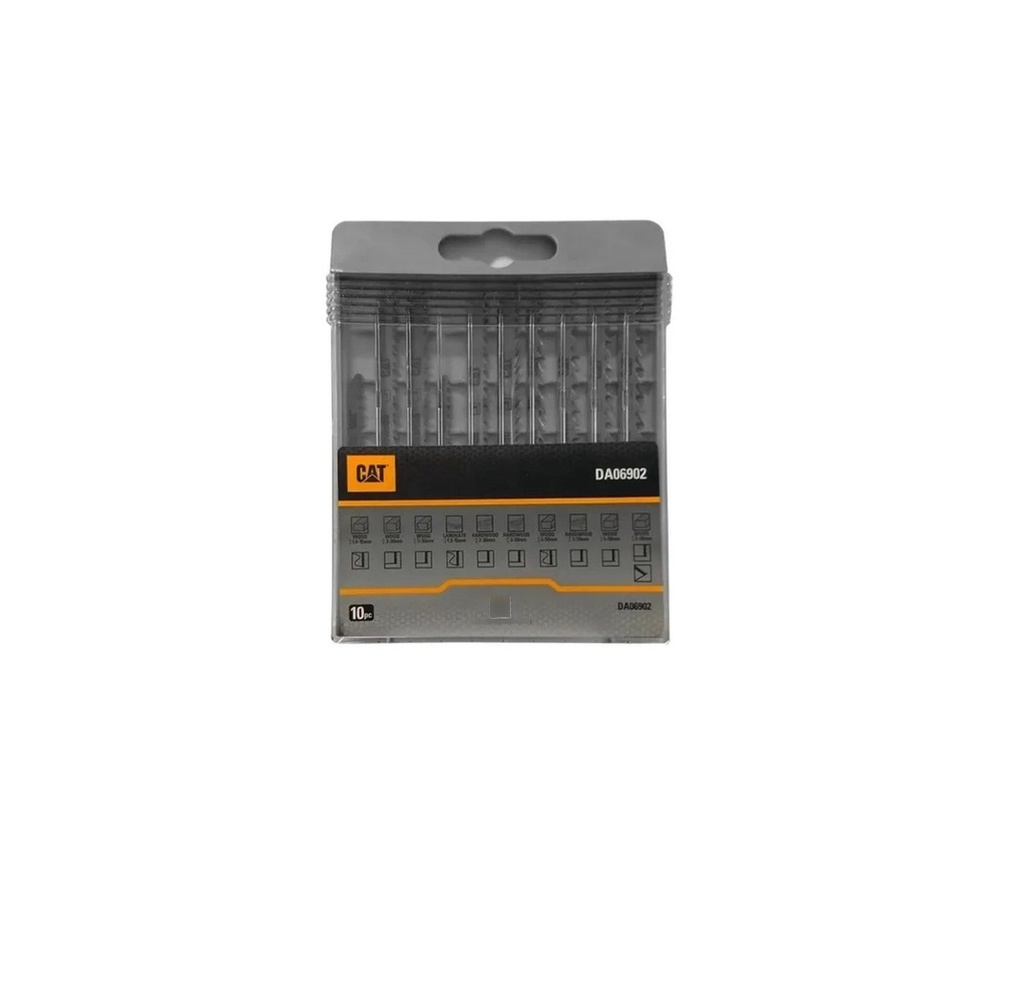 JUEGO DE HOJAS PARA SIERRA CALADORA 10 PZAS REF. DA06902 MARCA CAT