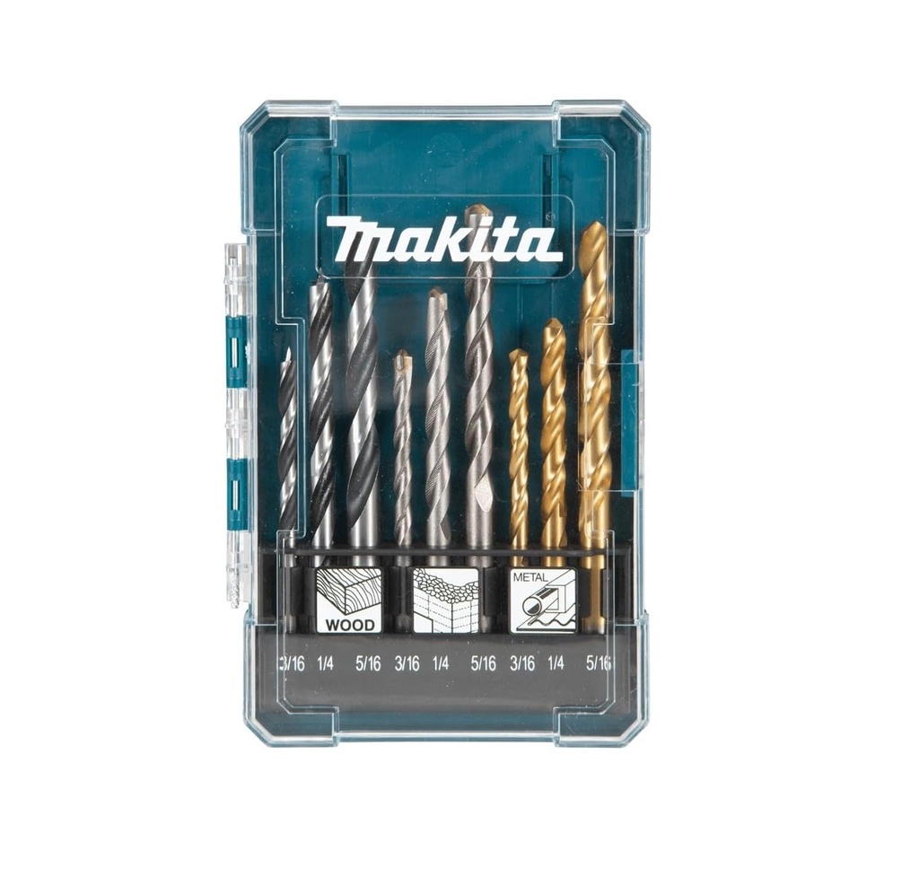 JUEGO / SET DE MECHAS-BROCAS 9 PZAS REF. D-71984 / 00004710 / 566513 MARCA MAKITA