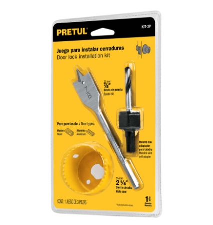 JUEGO DE SIERRA COPA 3 PZAS. PARA MADERA MOD. KIT-3P REF. 23549 MARCA PRETUL