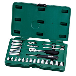 JUEGO DE DADOS / AUTOCLET 1/4" 25 PZAS MM REF. ST09001SJ COD 078799 MARCA SATA