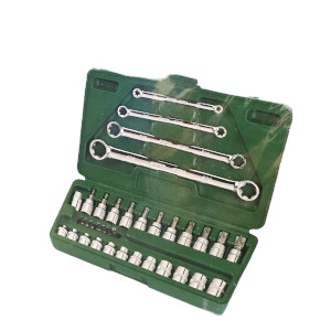 JUEGO DE HERRAMIENTAS MANUALES 1/4" - 3/8" 35 PZAS REF. ST09010SJ COD 089160 MARCA SATA