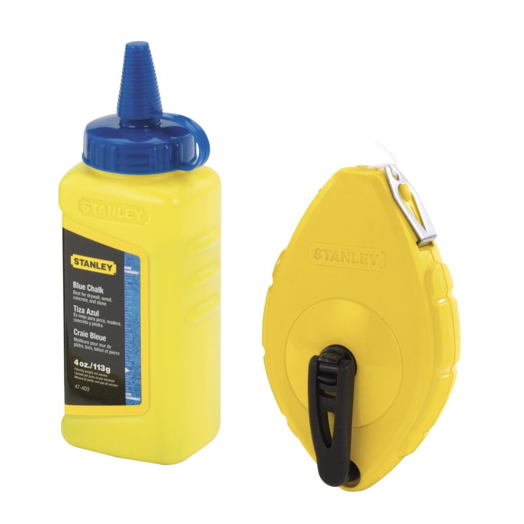 JUEGO DE TIRA LINEAS 2PZAS C/TIZA 40 ONZ ABS 30 MTS REF. 47-442 / 474428 MARCA STANLEY