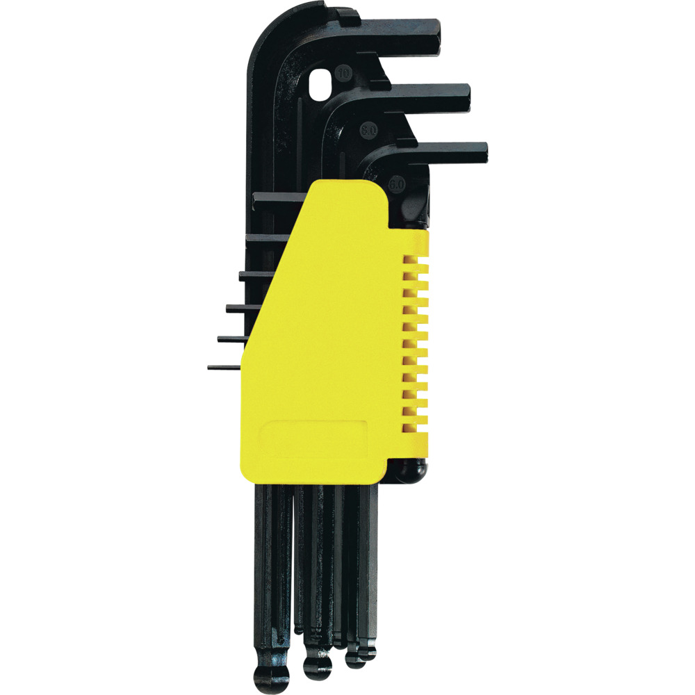 JUEGO DE LLAVE ALLEN MILIMETRICAS LARGAS C/ BOLA DE 9 PZAS REF. 69-256 MARCA STANLEY