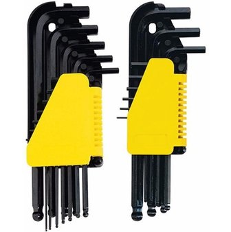 JUEGO DE LLAVE ALLEN DE 21 PZAS MIXTAS SAE / MM  REF. 69-258 COD. LLA-716 MARCA STANLEY