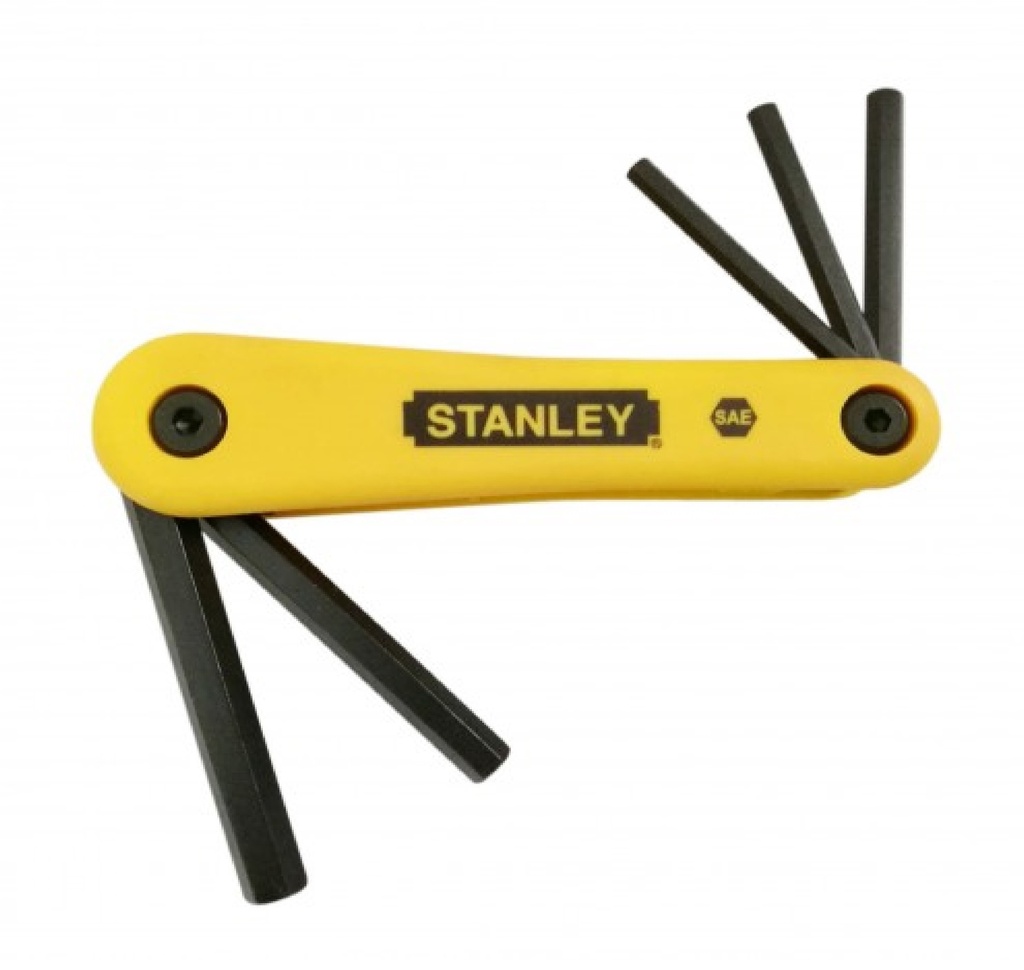 JUEGO DE LLAVES HEXAGONAL PLEG. 3/16" A 3/8" 5 PZAS C/B REF. 69260 MARCA STANLEY