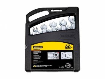 JUEGO DE LLAVE COMBINADAS CROM 20 PZAS SAE / MM (1/4 A 7/8") (8MM-18 MM) REF. 85-783LA MARCA STANLEY