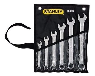 JUEGO DE LLAVE COMBINADA 6 PZAS 10 MM A 21 MM REF. 86080 MARCA STANLEY