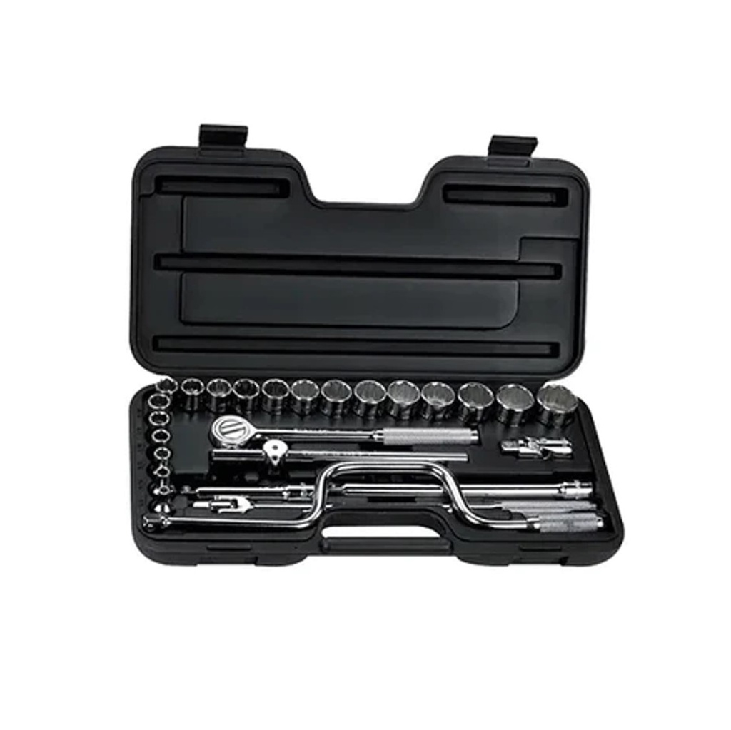 JUEGO DE DADOS / AUTOCLET CUADRANTE 3/8" 23 PZAS COMBINADOS MM /SAE REF. 86-209 / DAD-701 STANLEY