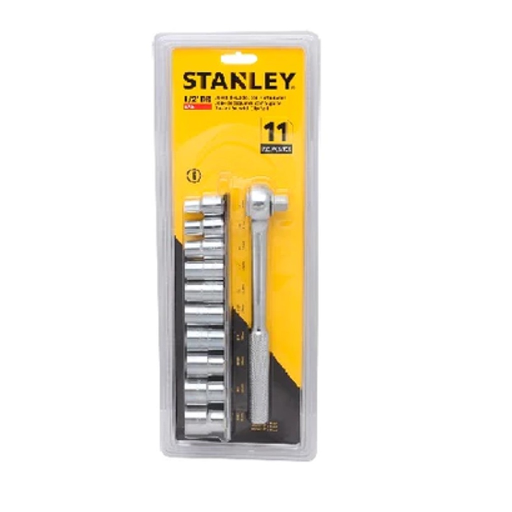 JUEGO DE DADOS / AUTOCLET 1/2" 11 PZAS SAE REF. 86735 / DAD-703 MARCA STANLEY
