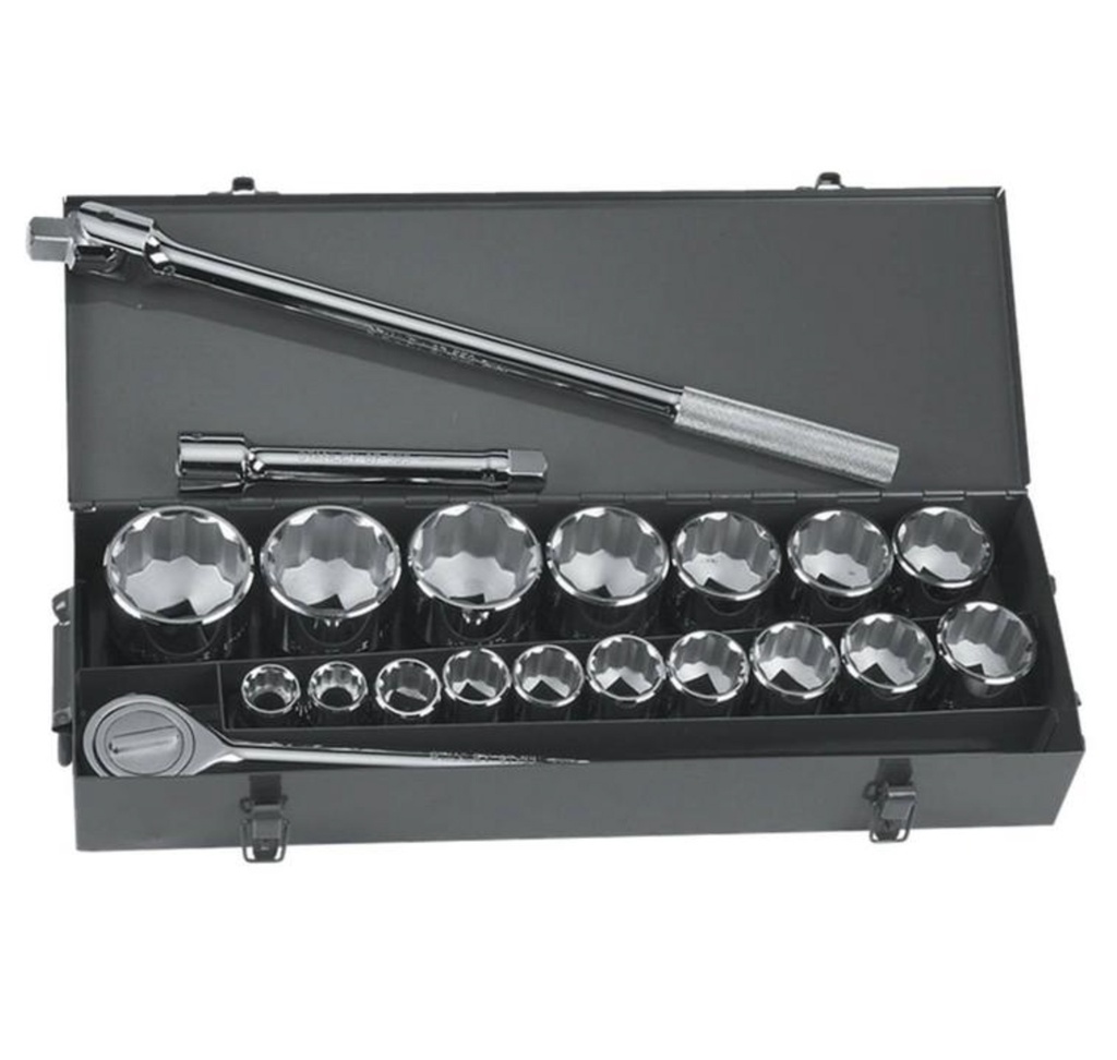 JUEGO DE DADOS / AUTOCLET CUADRANTE DE 3/4" 21 PZAS EN PULGADAS REF. 87-557 MARCA STANLEY