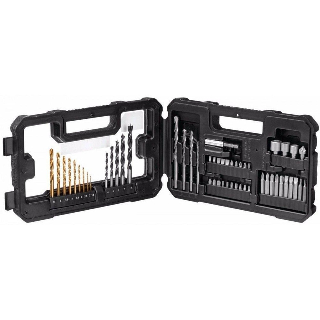 JUEGO BROCAS / MECHAS Y PUNTAS P/ TALADRAR Y ATORNILLAR C/MALETIN 53 PZAS REF.A7223-XJ MARCA STANLEY