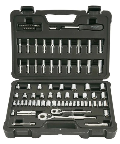 JUEGO DE DADOS / AUTOCLET LAR/COR COMBINADOS 1/4" - 3/8" SAE/MM 85 PZAS REF.STMT-71651 MARCA STANLEY