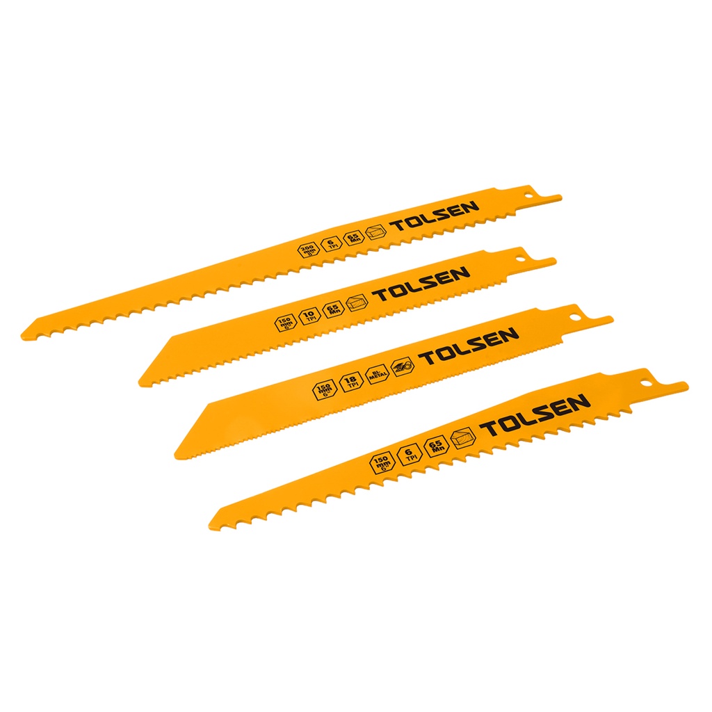 JGO DE HOJAS DE SIERRA ALTERNATIVAS DE 10 PZAS (8 P/ MADERA Y 2 P/ METAL) REF. 76830 MARCA TOLSEN