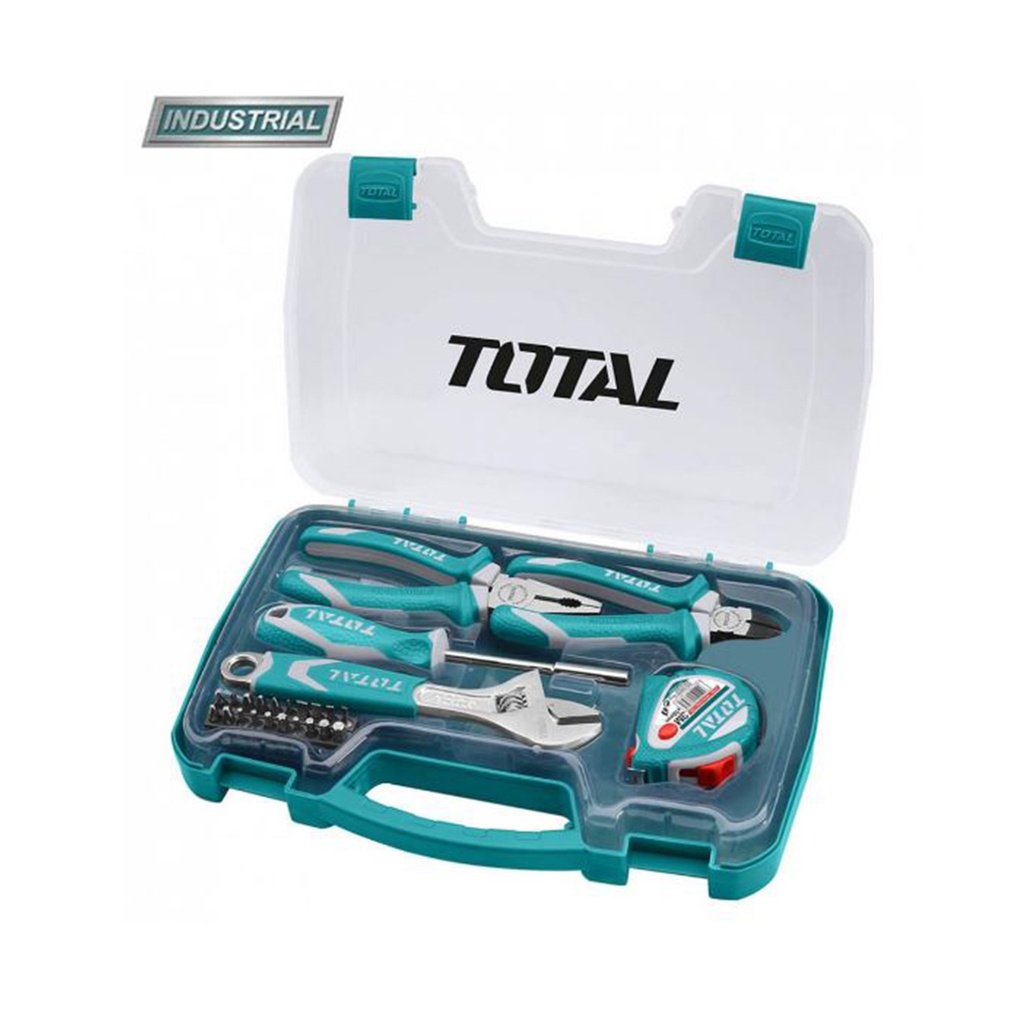 JUEGO DE HERRAMIENTAS MANUALES 25 PZAS REF. THKTHP90256 MARCA TOTAL TOOLS