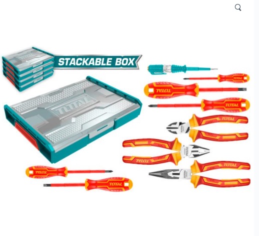 JUEGO DE HERRAMIENTAS MANUALES AISLADAS 9 PZAS REF. THKTV02H091 MARCA TOTAL TOOLS