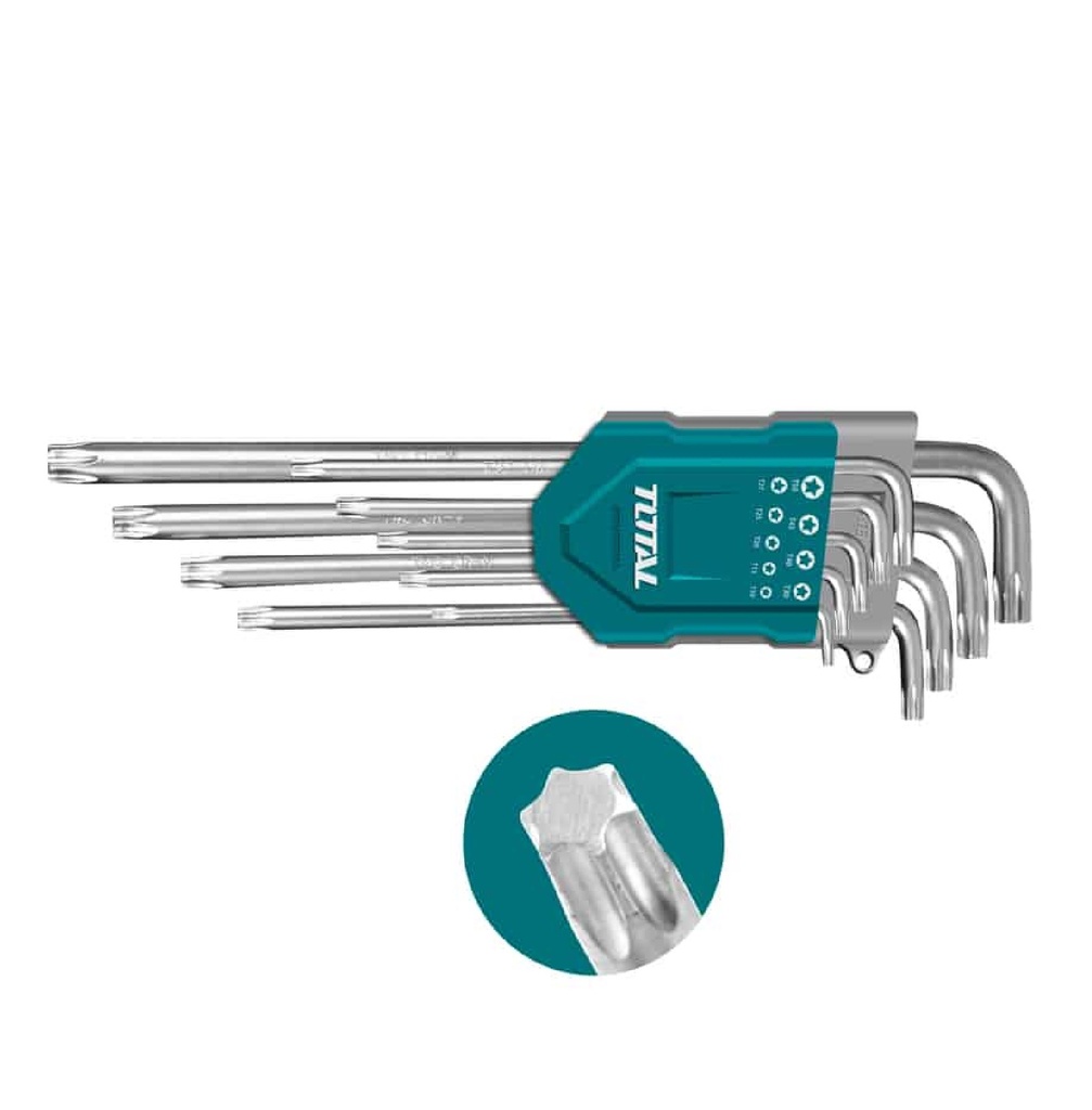 JUEGO DE LLAVES TORX 9 PZAS REF. THT106392 MARCA TOTAL TOOLS