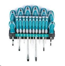 JUEGO DE DESTORNILLADORES 18 PZAS REF. THT250618 MARCA TOTAL TOOLS
