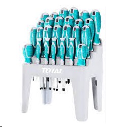 JUEGO DE DESTORNILLADORES 26 PZAS REF. THT250626 MARCA TOTAL TOOLS