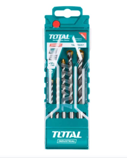 JUEGO BROCAS / MECHAS PARA TALADRO CONCRETO 5 PZAS ( 5/32"- 3/8" ) REF. UTACSD5051 MARCA TOTAL TOOLS