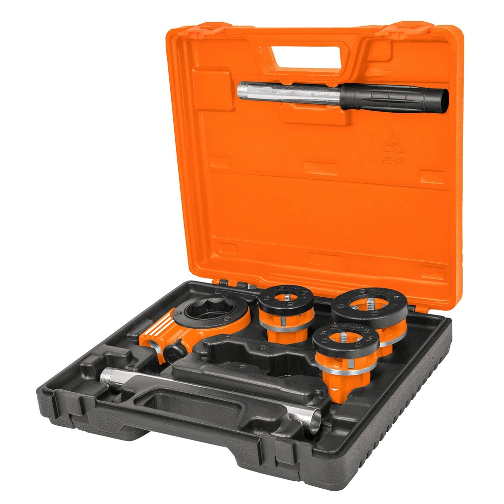 JUEGO DE TARRAJA PARA TUBO 4 PZAS 1/2", 3/4"-14 NPT, 1" - 11 1/2" MOD.TA-850 REF. 13070 MARCA TRUPER