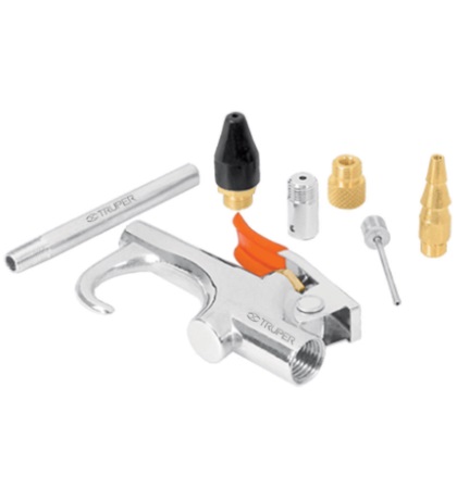 JUEGO DE PISTOLA SOPLETEADORA 7 BOQUILLAS 1/4" NPT REF. 19078 MARCA TRUPER