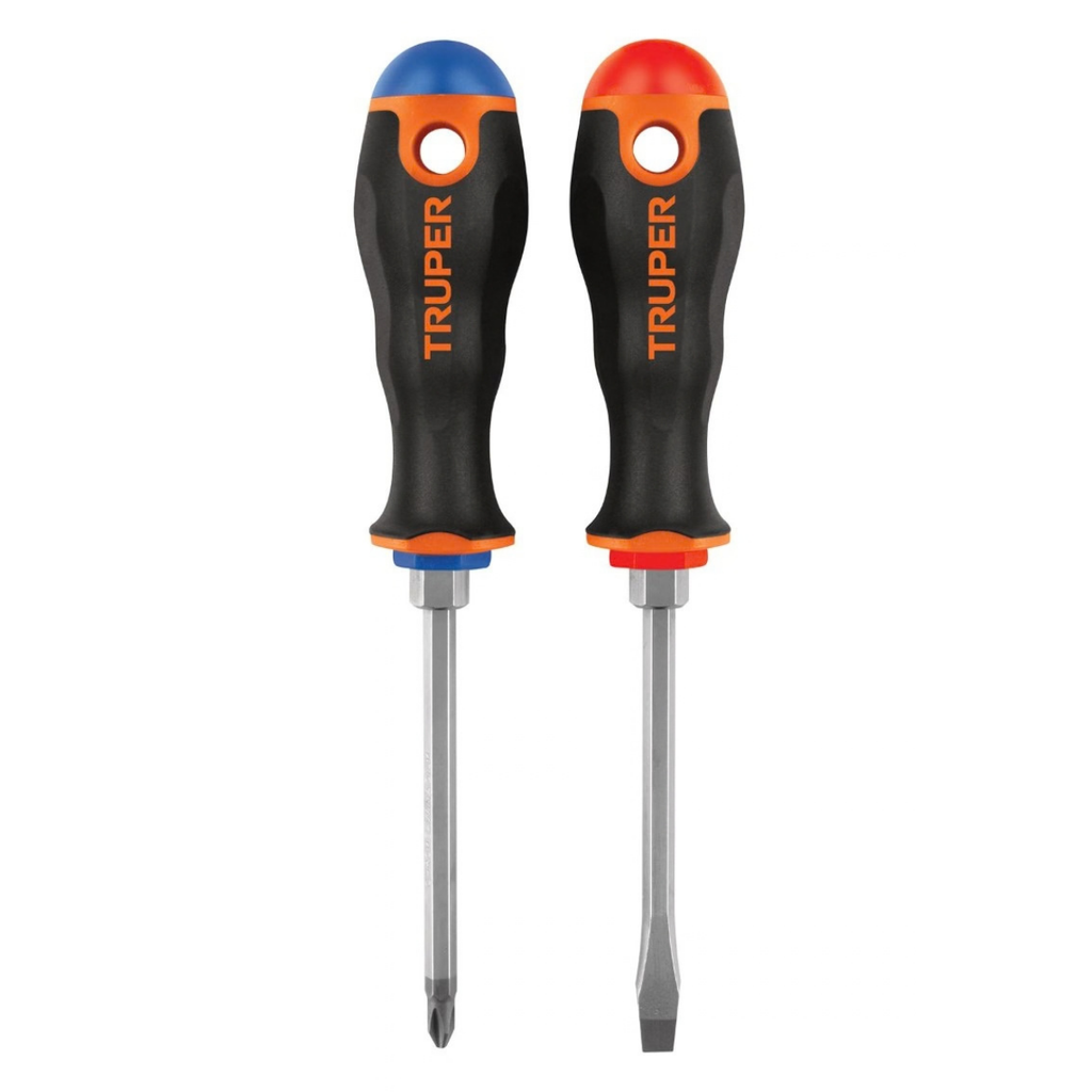 JUEGO DE DESTORNILLADOR 1/4" X 4" 2 PZAS MOD.DUO-1/4X4B REF. 19622 TRUPER