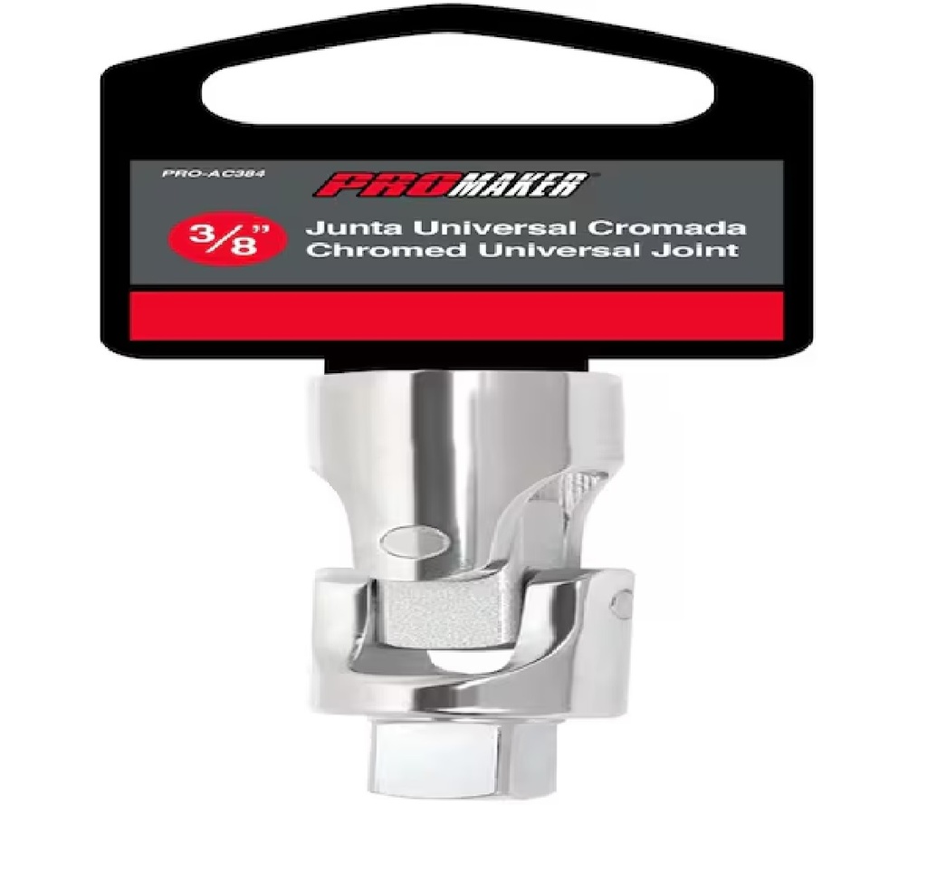 JUNTA UNIVERSAL CARDAN CROMADO 3/8" REF. PRO-AC384 MARCA PROMAKER