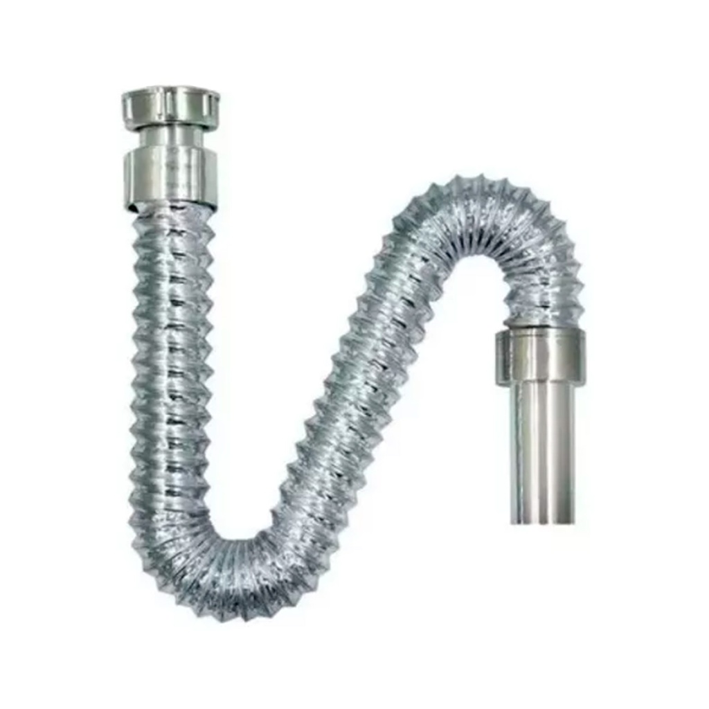 SIFON PARA LAVAMANO / FREGADERO EXT. PLASTICO CROMADO 1 1/2" C/REDUC 1 1/4" REF.SIF.01.03 MARCA BARI