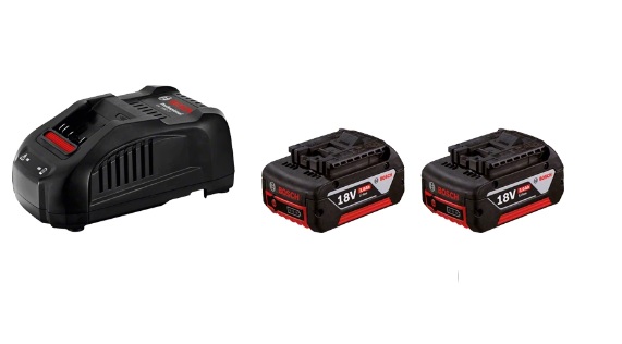 KIT CARGADOR GAL 1880 CV + 2 BATERIA DE LITIO GBA 18 V 4.0 AH REF. A015TD MARCA BOSCH