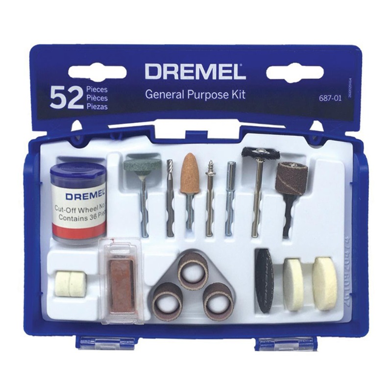 KIT / JUEGO DE ACCESORIOS GENERAL 52 PZAS P/DREMEL C/ESTUCHE MOD. 26150730AA / 730-01 DREMEL