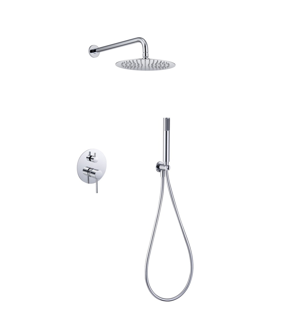 KIT / CONJUNTO DE DUCHA MONOMANDO EMPOTRADO SERIE MONZA COLOR CROMADO REF. GPM039 MARCA IMEX