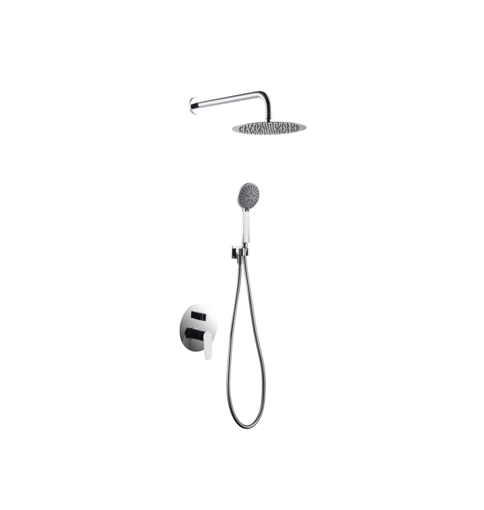 KIT / CONJUNTO DE DUCHA MONOMANDO EMPOTRADO SERIE BELGICA CROMADO REF. GPZ044 MARCA IMEX