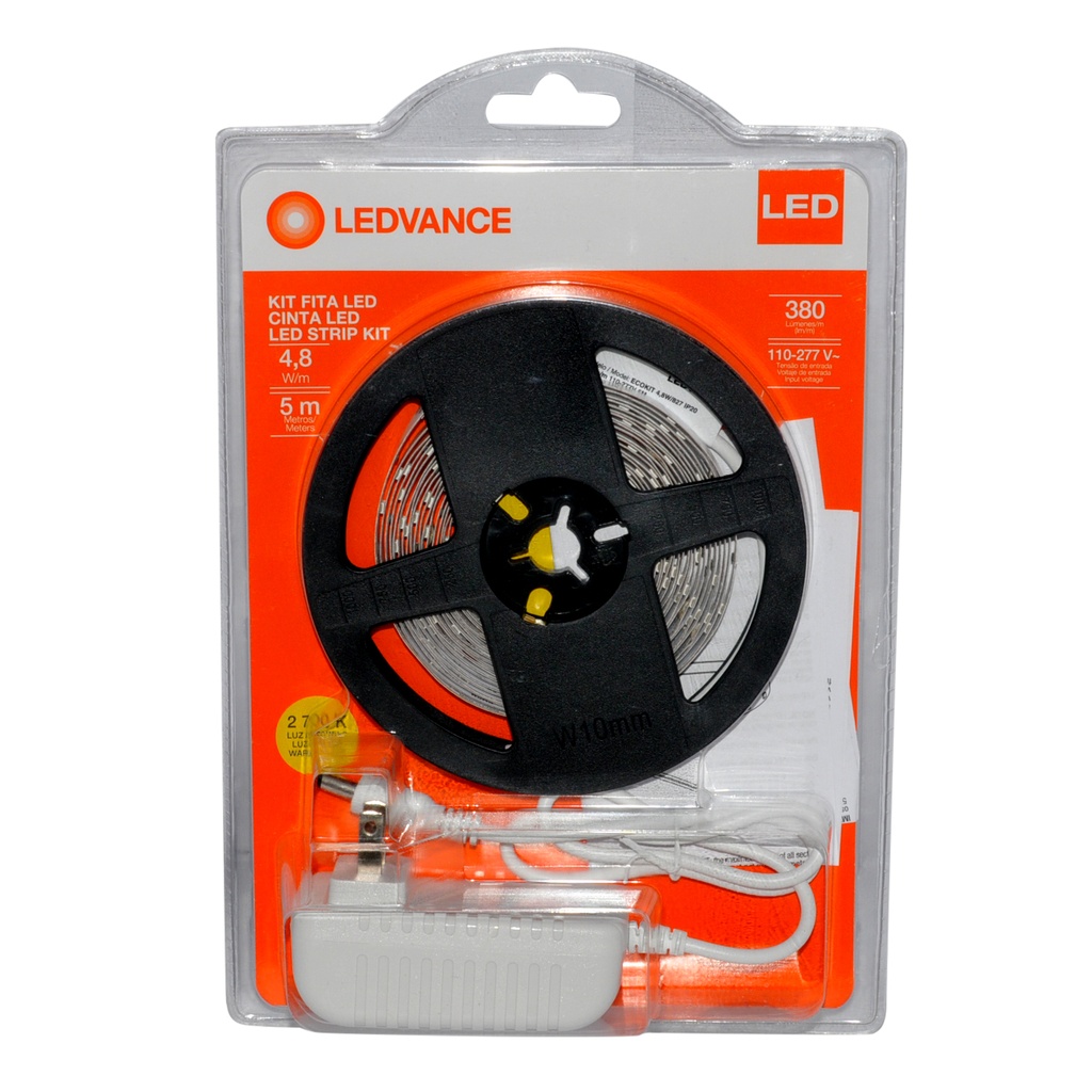 KIT CINTA LED 5 MTS 110-277V 380LM 2700K IP20 REF. 86243 / 131033 / 7014746 MARCA LEDVANCE