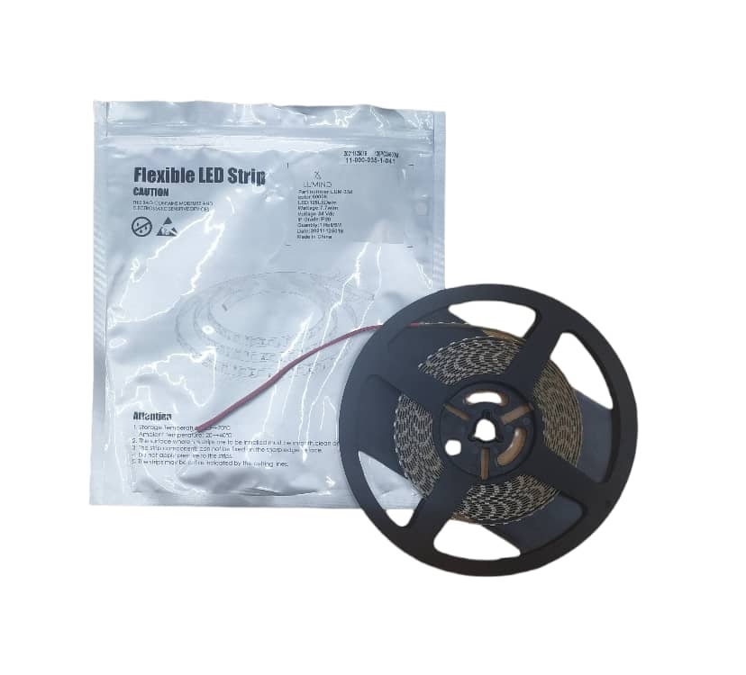 KIT DE CINTA LED SMD 128 LEDS/M 5 MTS 24 VDC IP20 6000K SIN TRANSFORMADOR REF. LUM-334 MARCA LUMIND