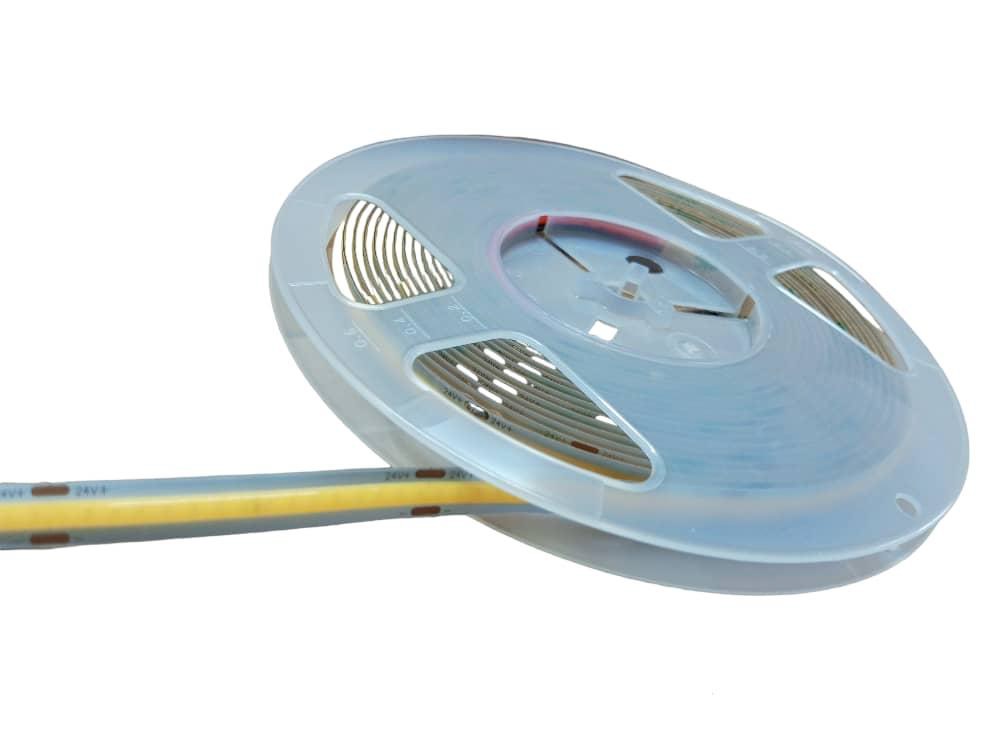 KIT DE CINTA LED COB 10 MTS 24V 3000K 384LEDS/MTS 10W/MTS SIN TRANSFORMADOR REF.LUM-621 MARCA LUMIND